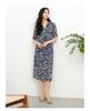 JUZUI Elegant Light Mature Wind Mesh Waist Floral Dress 2025 Summer New Style