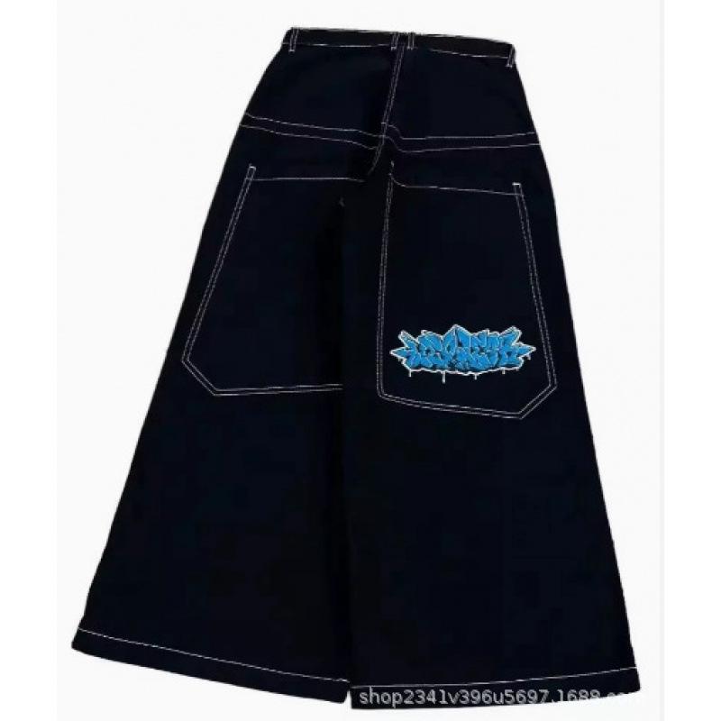 2024 Spring/Autumn Retro Y2K Embroidered Hip-Hop Men's Jeans - American Fashion Brand