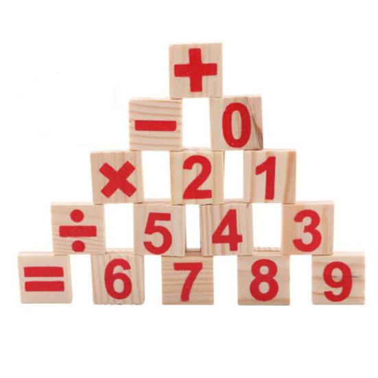 Counting Sticks Wooden Building Block Montessori Mathematical Kids Education Toy