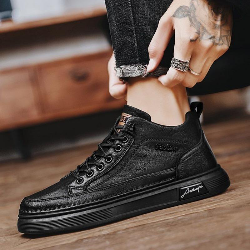 Fashion Works Boots for Men Spring Men Casual Sneakers Classic Bussiness Leather Shoes Oxford Shoe Ankle Boots Zapatos De Hombre