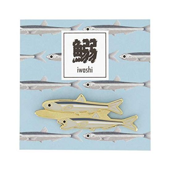 Itoya Sardine Pin Badge светло-синий