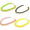 Trendy Big-Name Fluorescent Necklace, Jewelry Fashion Chain Woven Webbing Necklace