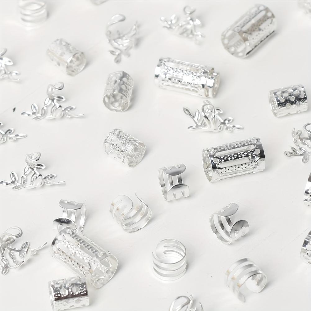 40PCS Hohl Haar Ring Für Mädchen Frauen Dreadlock Haar Braid Ringe Elegante Haar Zubehör #46870