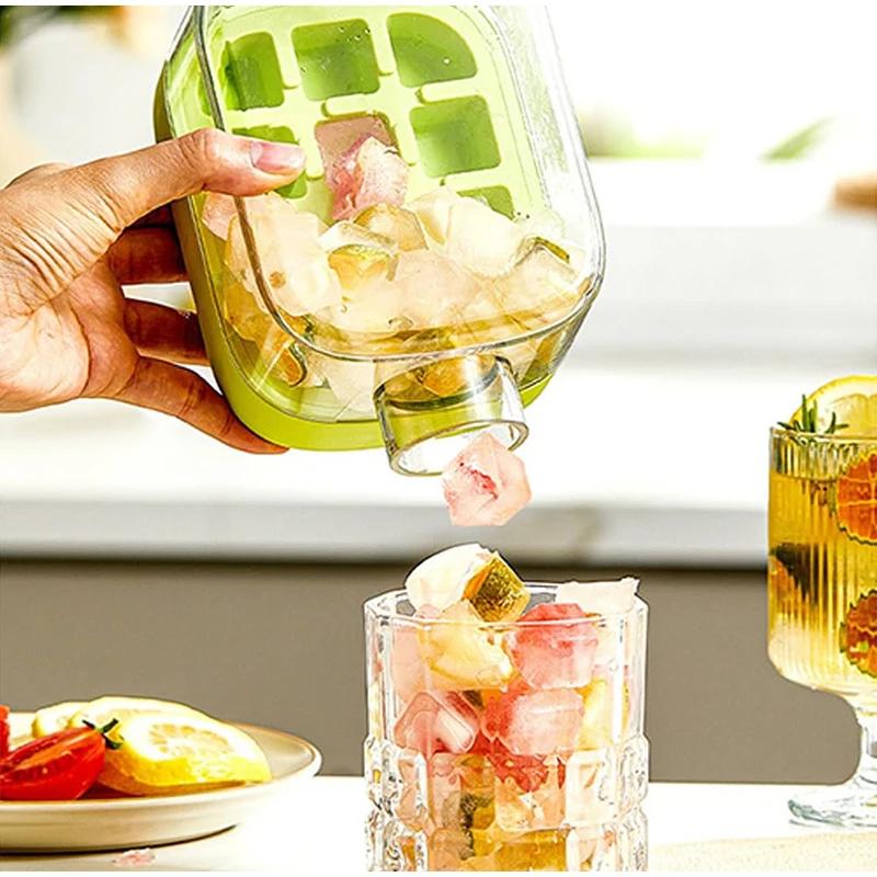 Ice Cube Tray Water Bottle Cube Mold Press Maker Camping Diy Fruit Juice Beverage Dual Use Ice Kettlebar Accessories