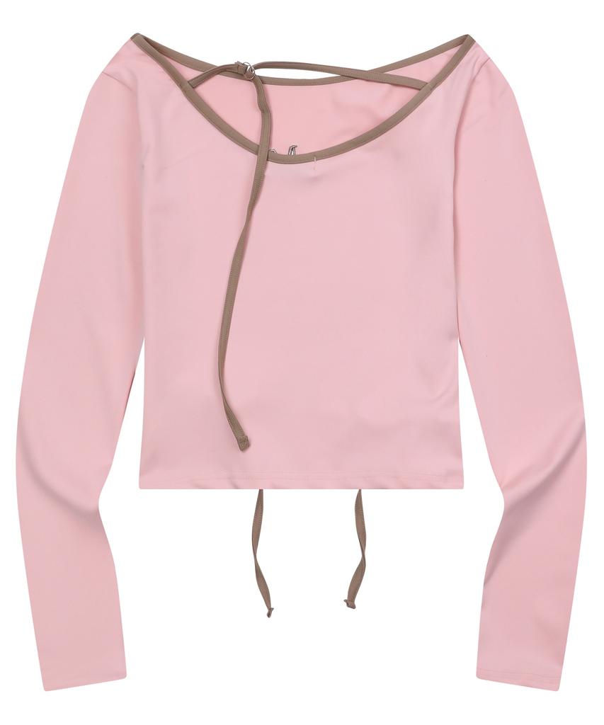 MUCENT Enver Setup Strap Asymmetrical Long Sleeve Tee (2 Colors)