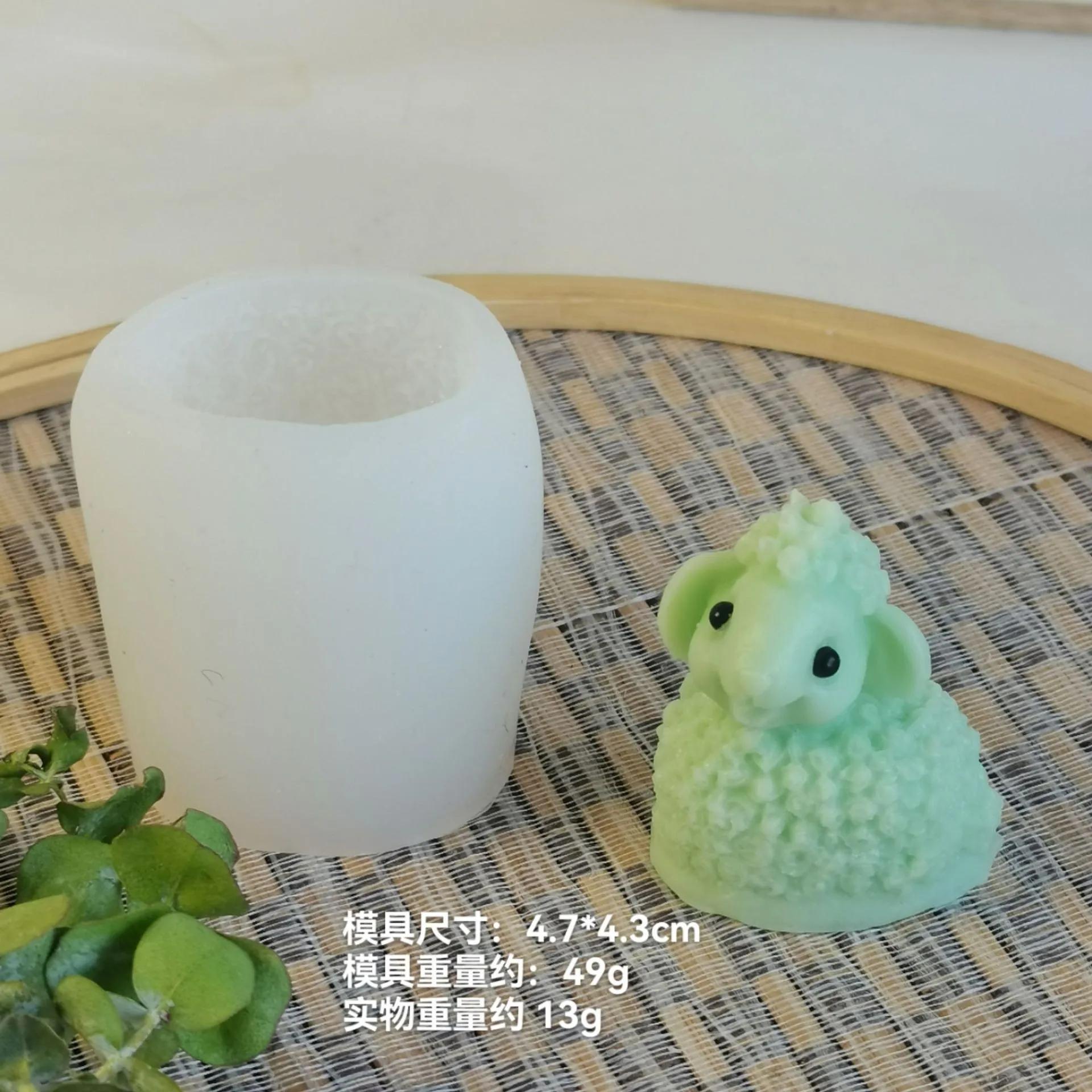 

3D Милая овечка силиконовая форма DIY животное изготовление свечей гипсовая смола мыло форма ручной работы шоколадная помадка выпечка инструмент ремесло подарок 1
