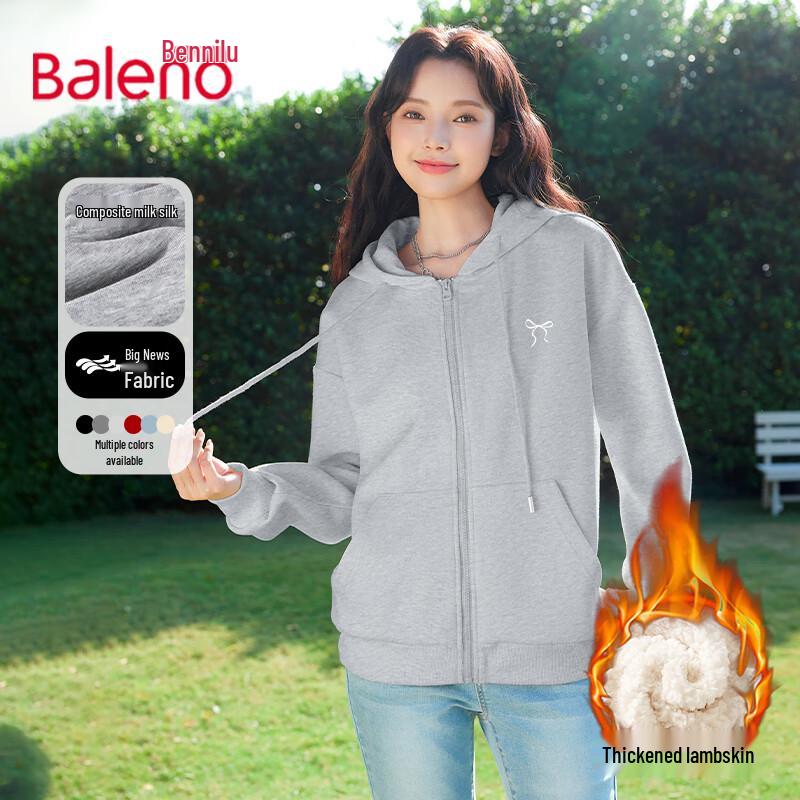 Dámská mikina s kapucí na zip z jehněčí vlny Baleno