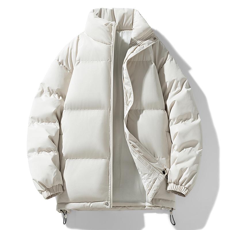 2026 Winter Stand-Up Collar Cotton-Padded Jacket: Trendy Men's Outdoor Loose Warm Coat