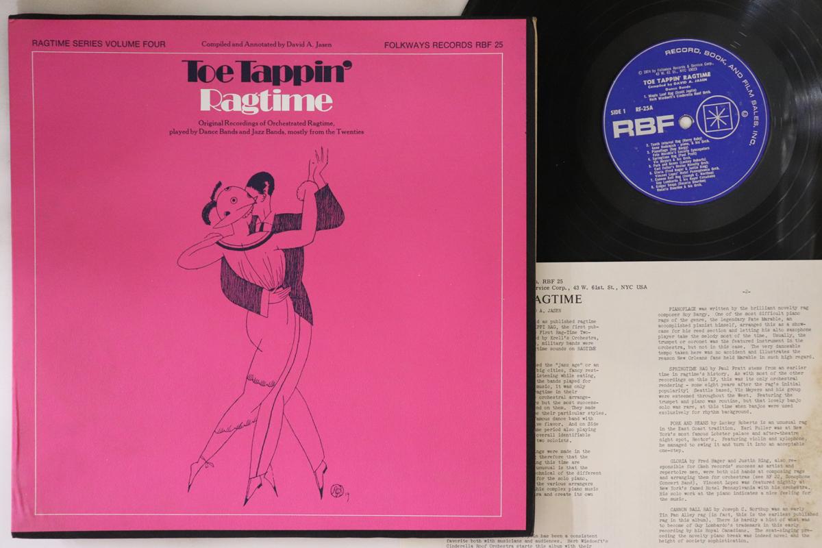 

LP Record VARIOUS - Toe Tappin Ragtime RBF25 RBF 1974 US Jazz Used