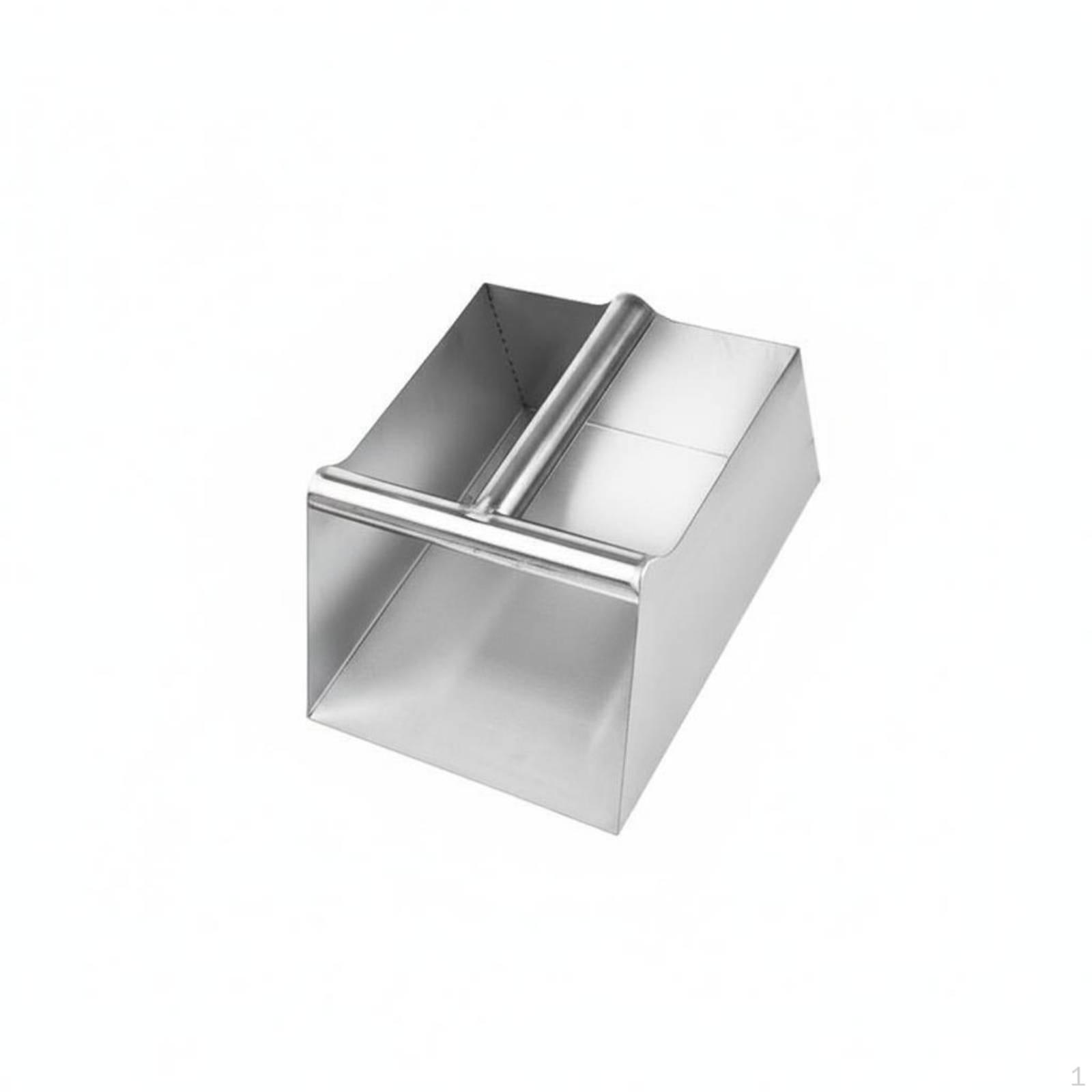 Stainless Steel Dustpan Thickened Material Heavy Duty Metal Ladle Wear Resistant Industrial Garbage