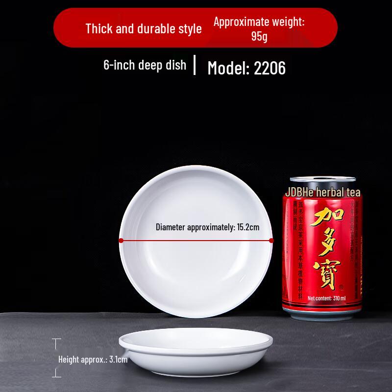 Commercial White Melamine Dinner Plate