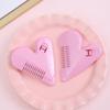 Pink Mini Hair Trimmer Love Heart Shape Hair Cutting Comb Body Hair Removal Pubic Hair Brushes With Blades