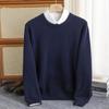 Men's Autumn/Winter Pure Wool Round Neck Loose Fit Cashmere Sweater - Youth Fashion