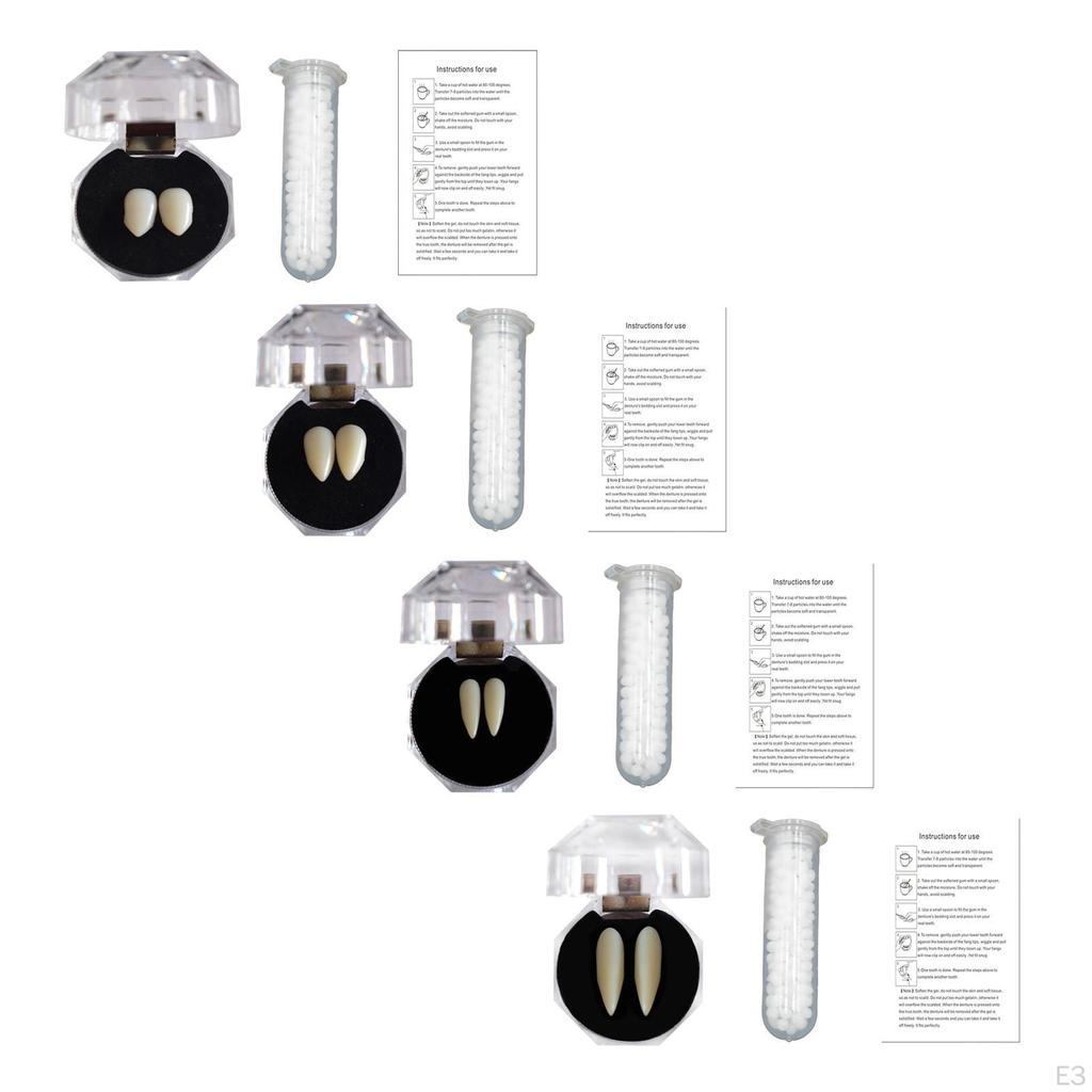 Halloween Fangs Fake Teeth Gift Decoration for Stage Performance Fancy Dress