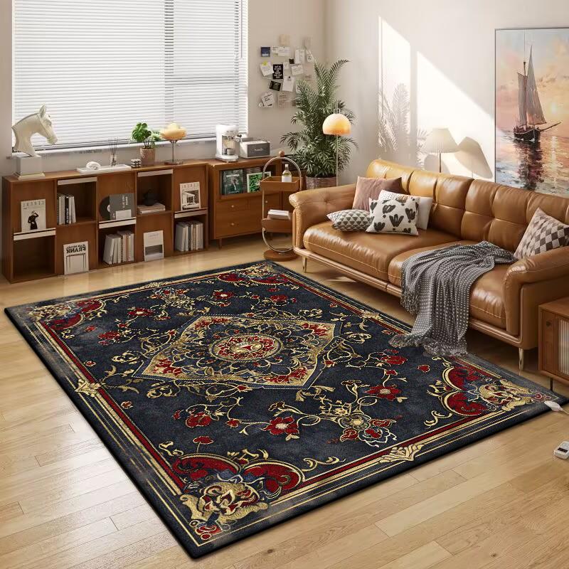 Vintage Persischer Luxus Teppich für Wohnzimmer Dekoration Teppiche Große Fläche Schlafzimmer Waschbarer Teppich Rutschfest Sofa Couchtisch Matte