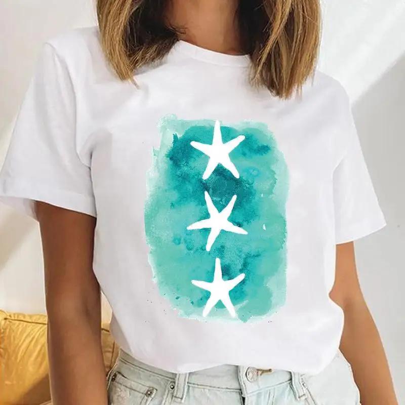 Damen Hunde PFOTEN Liebe Muster Cartoon T-Shirt Kurzärmelig Lässig Harajuku Stil Kurzärmeliges Grafik T-Shirt