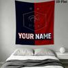 Custom Name Rooster France Wall Tapestry Aesthetic Wall Hanging Printed Fabric Blanket Decorative Tapestries for Bedroom Living Room Home Decor