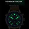 Herren Multifunktionale Quarz Business Style Uhr Chronograph Wasserdicht Leuchtend Kalender Lederuhren für Herren