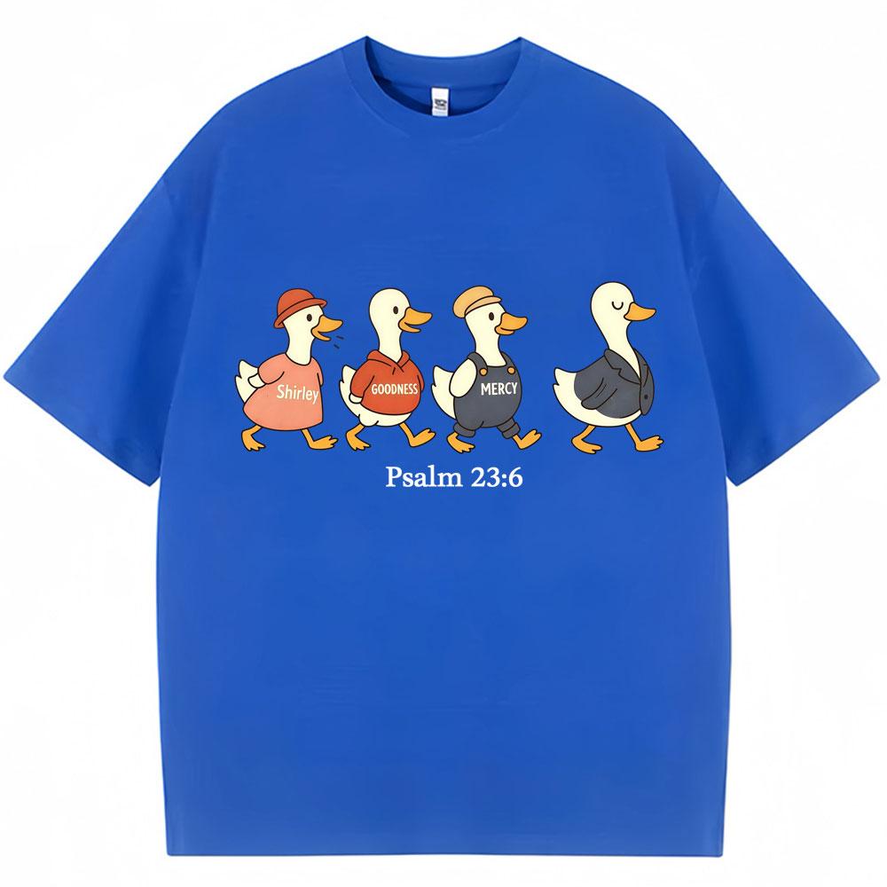 

Psalm 23:6 Funny Duck Meme Graphic T Shirt Men Women Cute Creativity Popular T-shirts Oversized Cotton Casual T-shirt 3XL