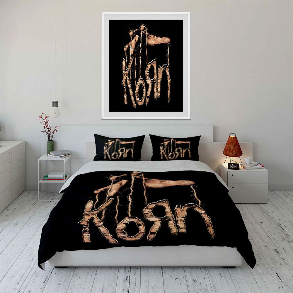 Skeleton Hands and Text Design Bedding Duvet Cover Set Duvet Cover Pillowcases  (1*Duvet Cover 2*Pillowcases, Without Duvet Insert)