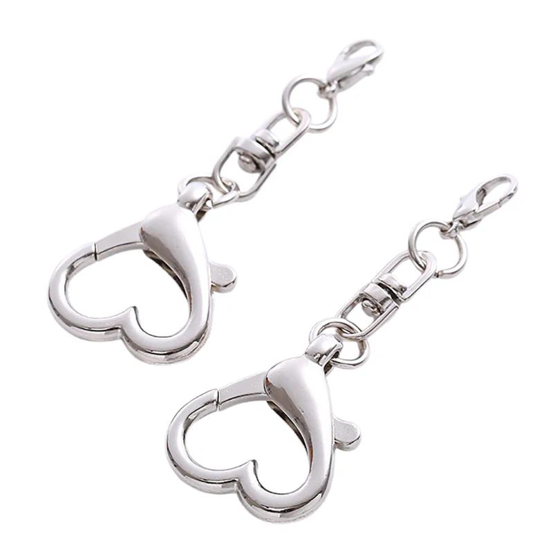 Unique Alloy Heart Keyring Pendant Heart Shaped Clasp For DIY Projects