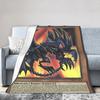 Yu Gi Oh Card Red Eyes Toon Dragon Blankets Velvet Multifunction Ultra-Soft Throw Blankets for Home Bedroom Bedspreads