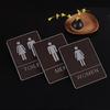Self-Adhesive Bathroom Sign Restroom Door Sign Men Women Restroom Sign Board Washroom Sign Mark Office Mall Removable Sticker