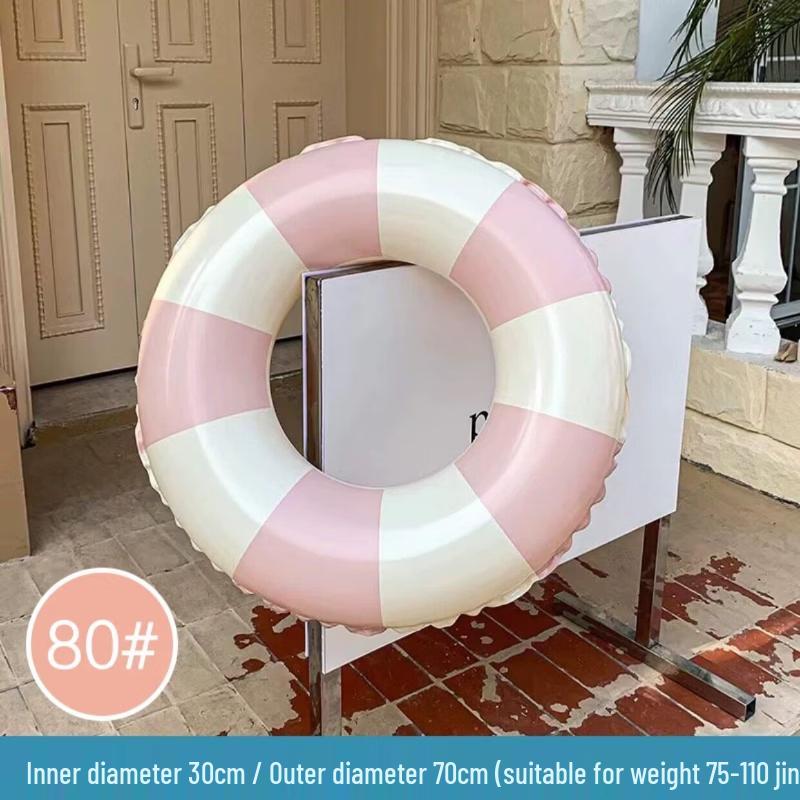 HANDUNYOU Thickened Striped PVC Swim Ring