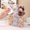 1pc foldable acrylic 6-grid blind box display box compartment collectible doll storage box, hair accessory jewelry storage box