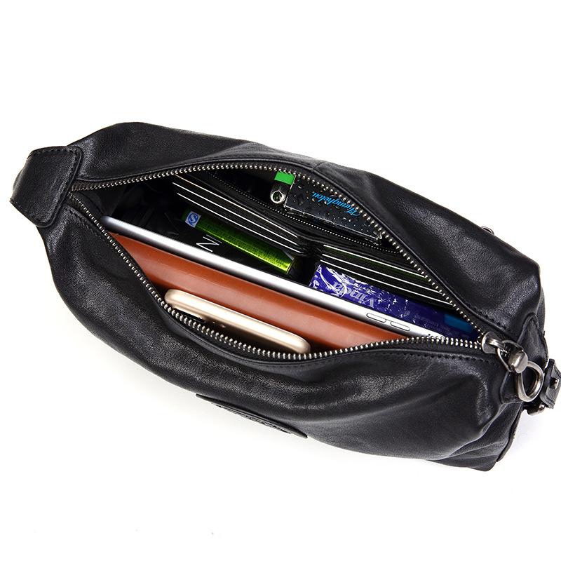 Genuine Leather Large Capacity Grasp Baotou Layer Cowhide Business Fashion Men's Handbag Genuine Leather Clutch Bag