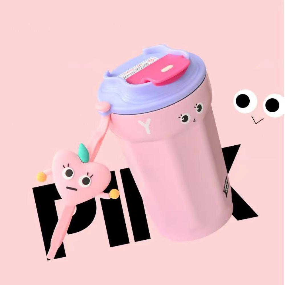 Cartoon Thermal Flask Stainless Steel Water Bottle Portable Coffee Mug  Car