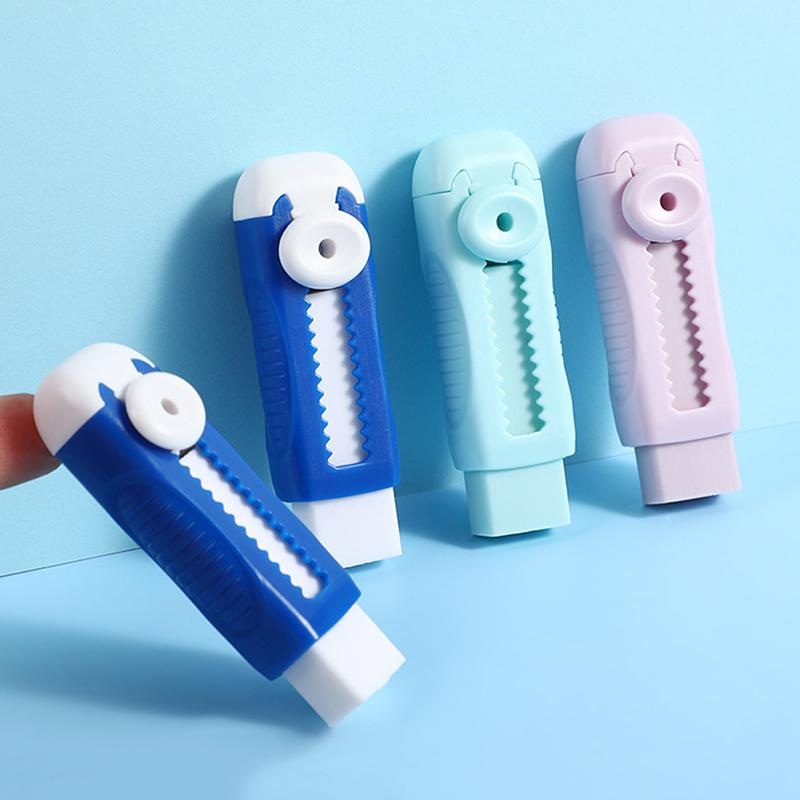 

1 комплект выдвижных ластиков для карандашей, цветные милые ластики, эстетические ластики с пуш-пульным механизмом