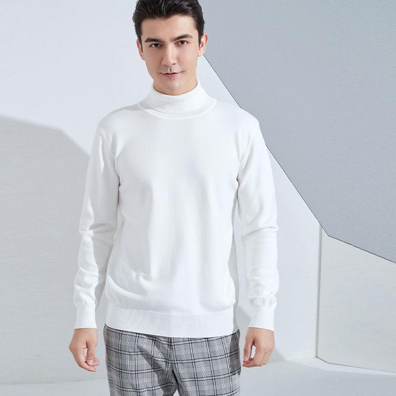 Men's High Lapel Loose Thickened Knit Sweater Casual Short Section Hedging Long-sleeved Bottoming Sweater Outer Sweater