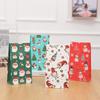8pcs Christmas cartoon pattern kraft paper bags Christmas cookies snacks gift packaging bags New Year party decorations