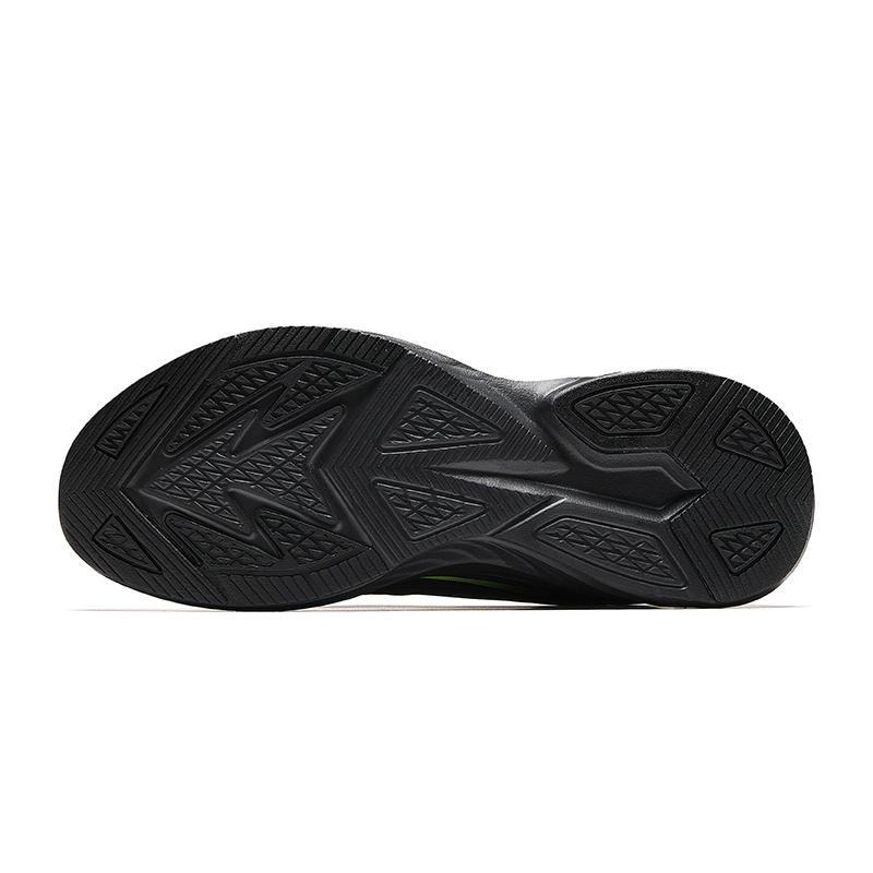 Anta Men Venom Sting 6 Leather Mesh Low Running Shoes Black Green 912515511-12