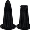 Reversible Design Hooded Robe Solid Color Long Cape New Arrival Halloween Costume  Halloween Party