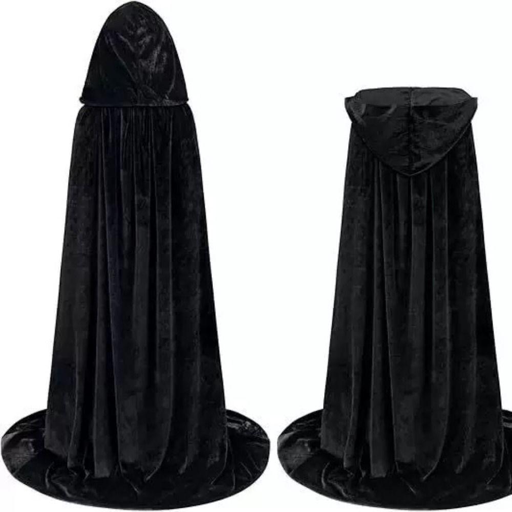 Reversible Design Hooded Robe Solid Color Long Cape New Arrival Halloween Costume  Halloween Party