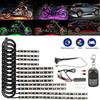 12PCS RGB Motorcycle LED Light Strip Under Glow Neon Kit Underbody Waterproof