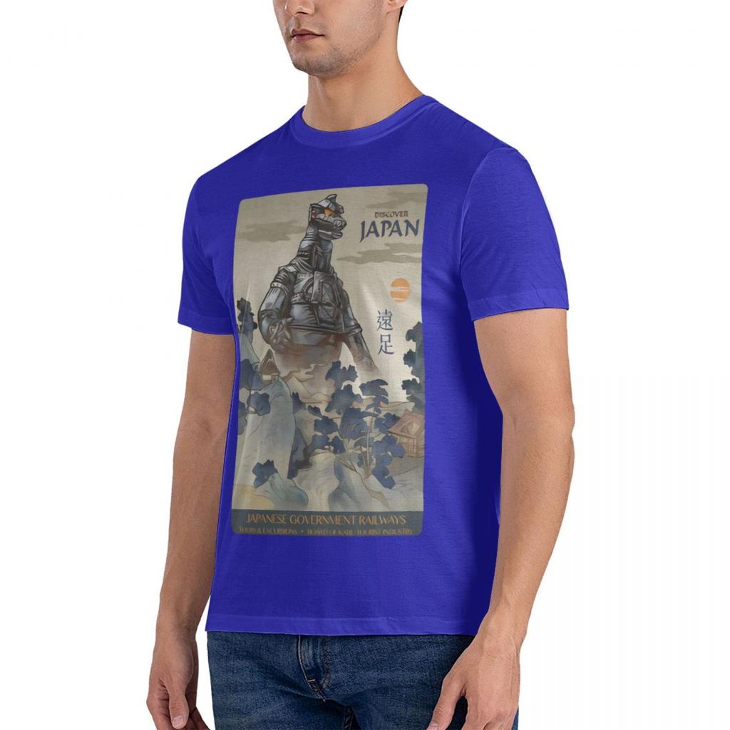Mechagodzillaed Discover Japan Godzillaed Men's Over Size T-shirt Fashion Casual Short Sleeve Vintage Women Y2K Shirts