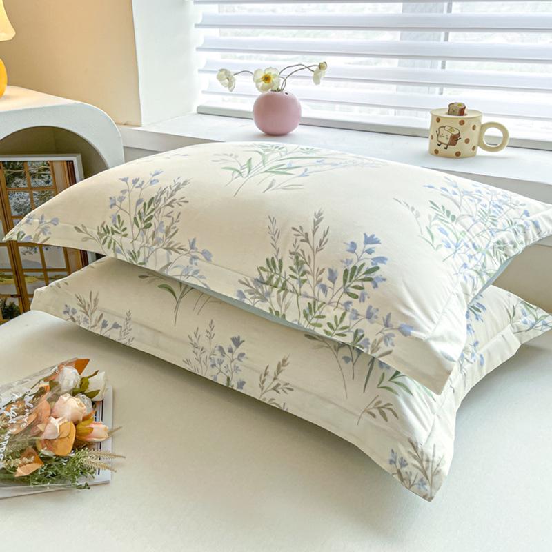 Children's Floral Pillowcase Set - Cotton with Memory Foam Core Cover (30x50cm & 40x60cm)