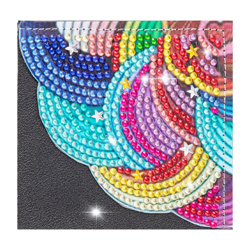 5D Seitenlesezeichen Leder Dreieck DIY Diamantmalerei Ecklesezeichen Kunsthandwerk Diamantkunst Lesezeichen für Zuhause Büro Schule