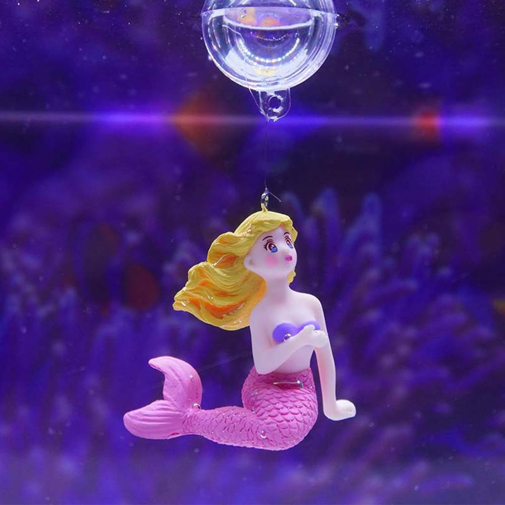Floating Mermaid Ornament for Aquarium Magical Fish Tank Decor Vibrant Colors Unique Sculpture Aquarium Landscape Accessory
