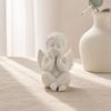 Little Angel Statue, Small Cherub Angle Sculpture, 3D Printed Holding Face Angel Figurine for Shelf, Home, Office Desk, Car Decor, Sympathy Gift for