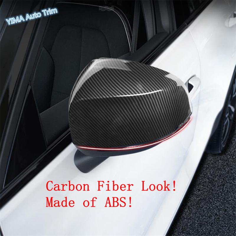 Shiny / Carbon Fiber Auto Styling Wing Case Rearview Mirror Protector Shell Cover Trim For VOLVO XC40 2018 - 2024 Accessories