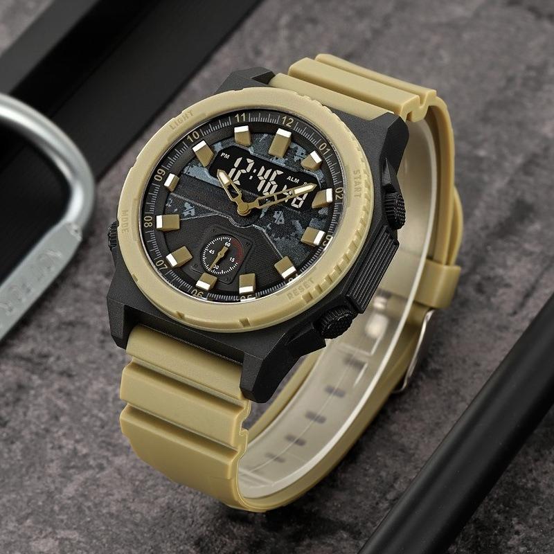 LED Waterproof Mens Sports Watches Alarm Clock Analog Digital Display Quartz Military Wristwatch