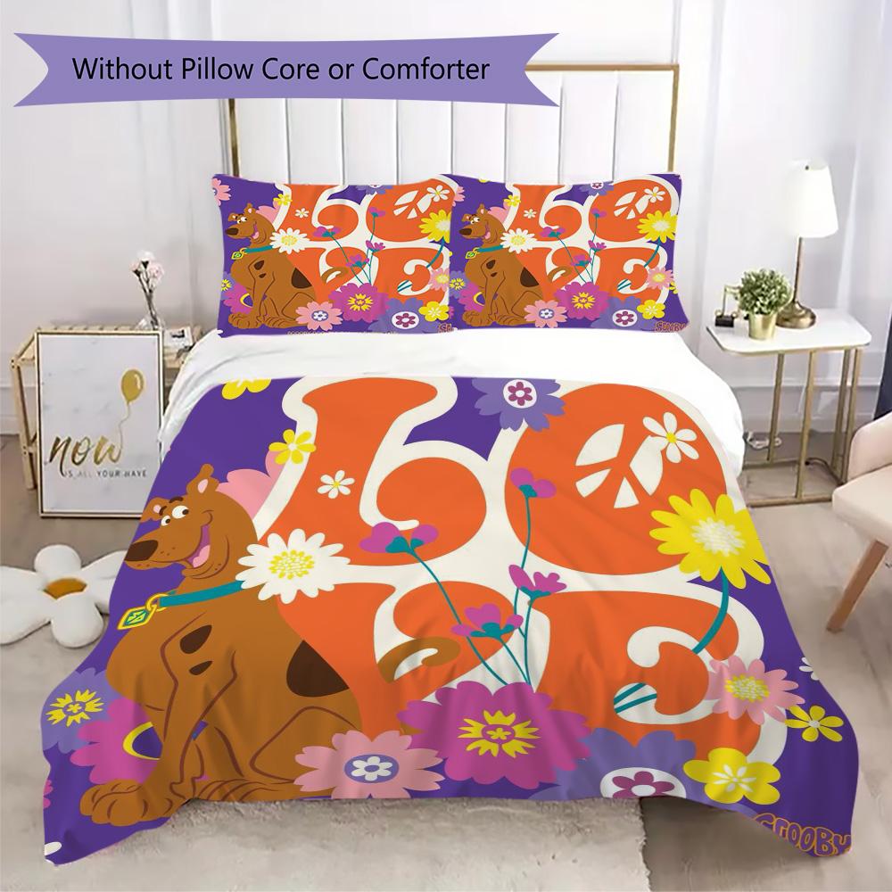 Halloween fantasy comedy adventure cartoon movie Scooby-Doo provides comfortable bedding covers and pillowcases for home use (without core) K7