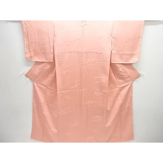 Unused item, plain color kimono with reading book pattern woven into scroll [wearing] [plain color]
