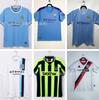97-98 Manchester City retro drakt Nr. 17 Sun Jihai 16 Aguero 15 Harland 07-08 lang kortermet fotballtrøye