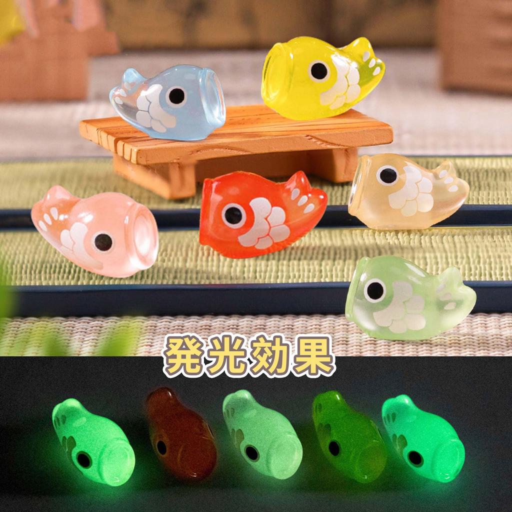 RENEWREVITAL Miniature Set of Cute Animal DIY Car Bonsai Luminous Koi Ornaments, 6, Figurines, Desktop, Office, Decor, Gift, Landscape, Ornament,
