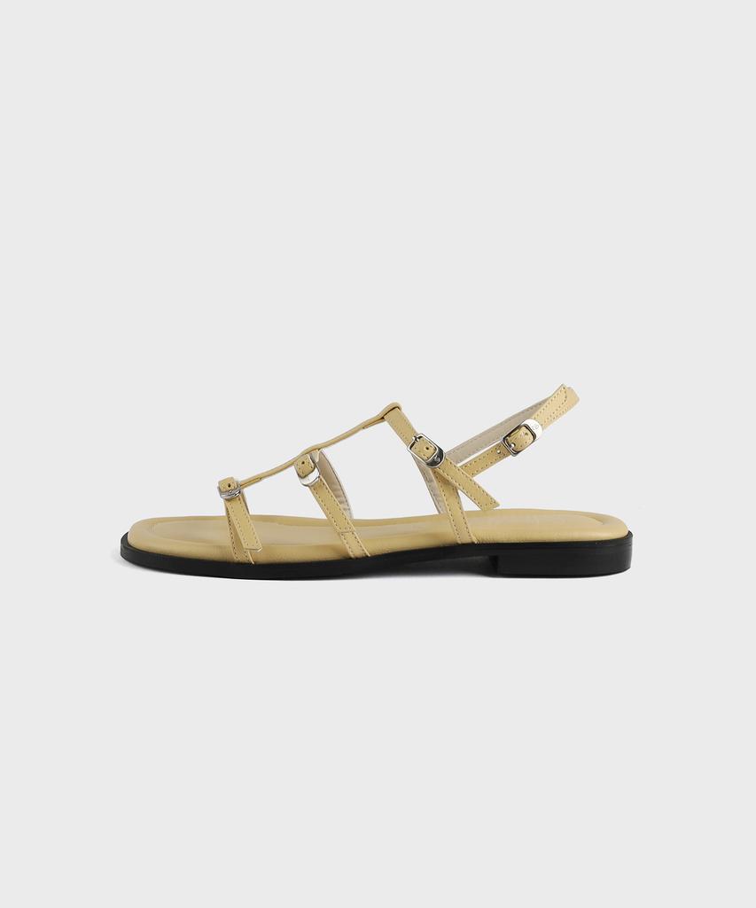 Moodnight Fidel Layered Belted Strap Flat Sandals - 6 Colors (Type A)